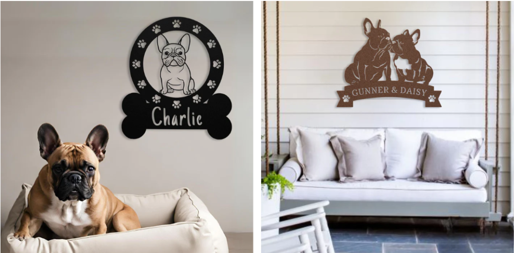 why custom metal dog signs for family names are a must have for bulldog owners 1de7c987
