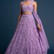 Lavendula Purple Sequins Embroidered Net Engagement Lehenga-GC4493