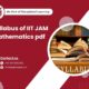 Syllabus of IIT JAM mathematics pdf