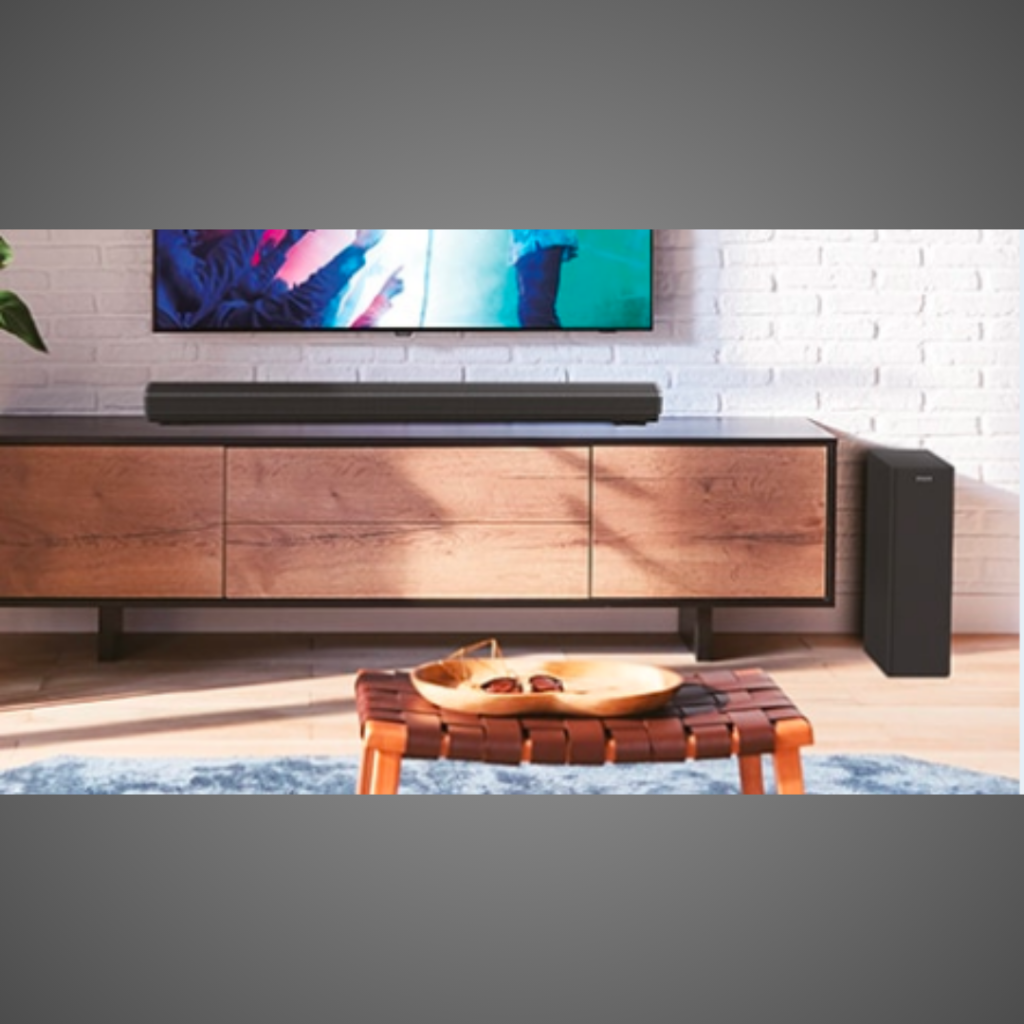 tv soundbar with subwoofer by philips 280bc079