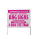 White Lawn Bag Signs | White Yard Bag Signs | Custom Bag Signs