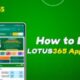 Log in to Lotus365 Android How to Log in