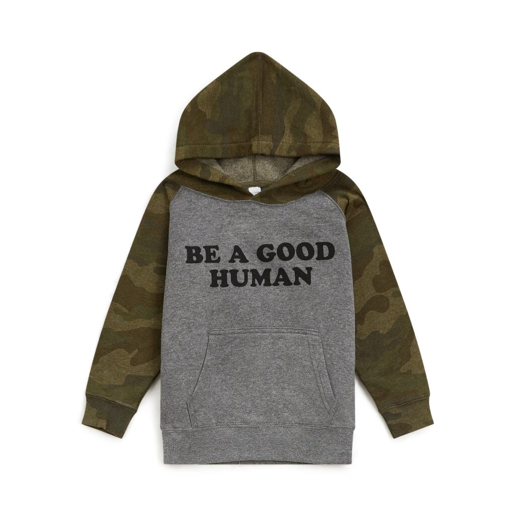 rivet apparel co unisex kids camo and grey good human hoodie all things dylan 1 2000x2000 bf67418d