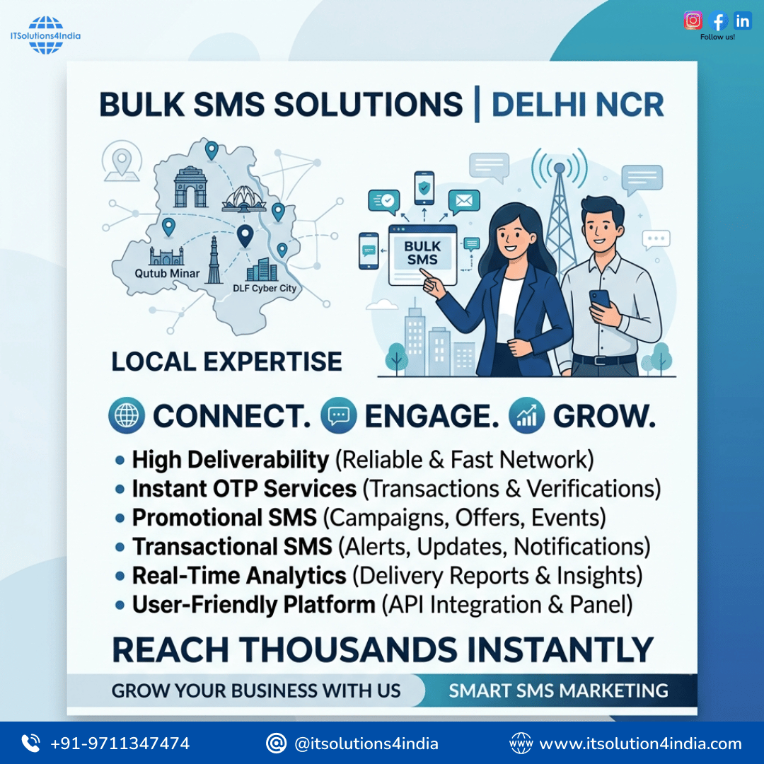 Bulk SMS Company in Delhi | Reliable Bulk SMS Solutions – ITSolution4India