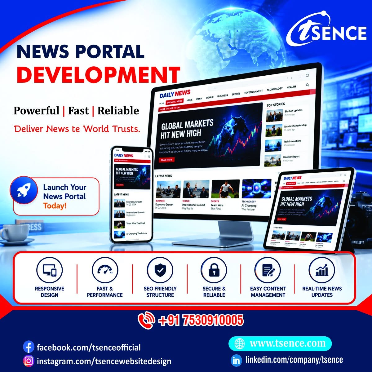 Custom Web Engineering, App Development & Growth Marketing — TSENCE