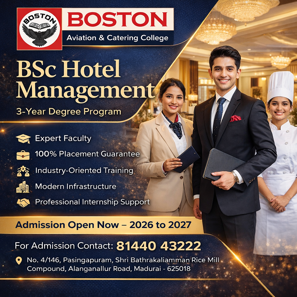 Looking for a Top Hotel Management College in Tamil Nadu? Explore Boston Catering College