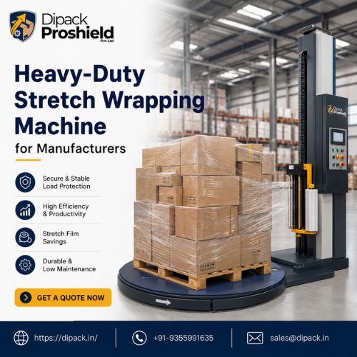 Heavy-Duty Stretch Wrapping Machine for Manufacturers