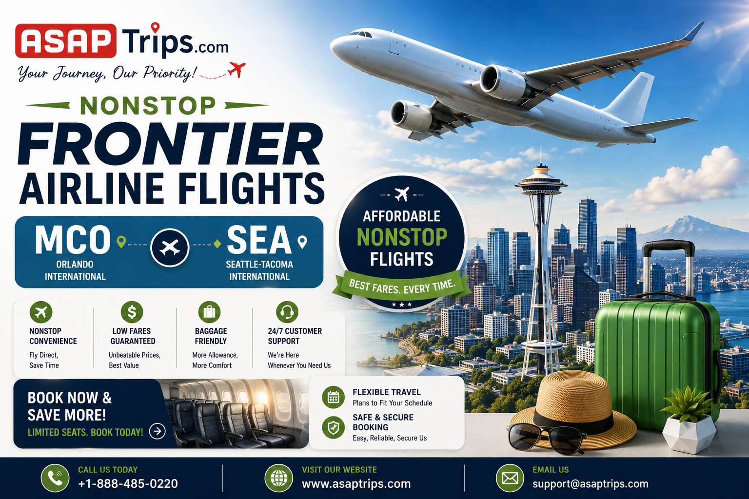 Frontier Airline MCO to SEA in 2026