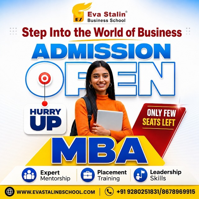 MBA Admissions Open – Industry-Focused Programme – by Eva Stalin Business School