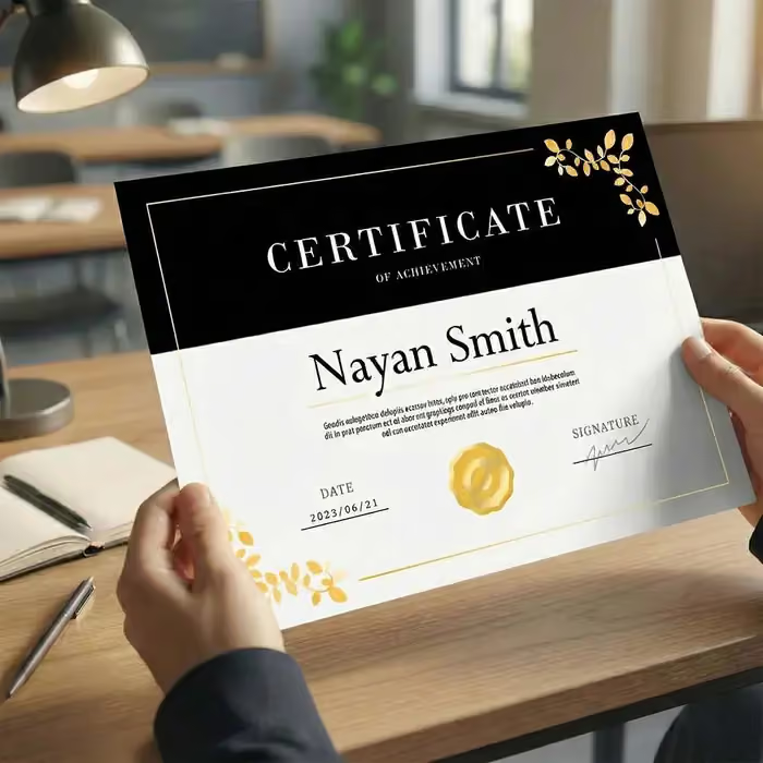 Premium Paper Certificates