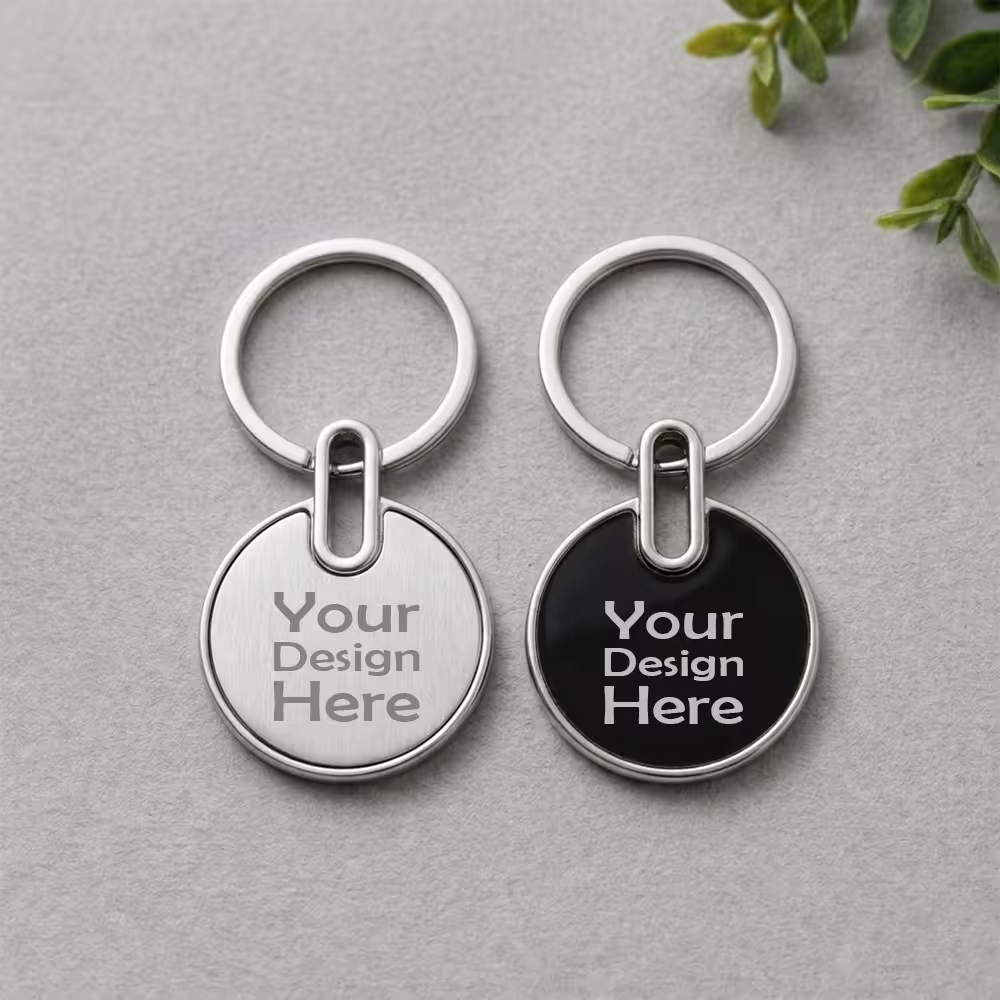Round Metal Keychains