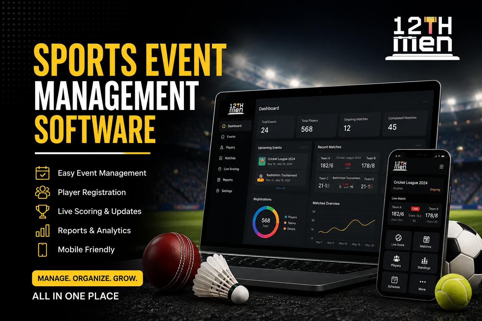 Sports Event Management Software | The 12th Men