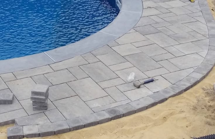 Improve Pool Areas With Concrete Pavers for Pool Deck