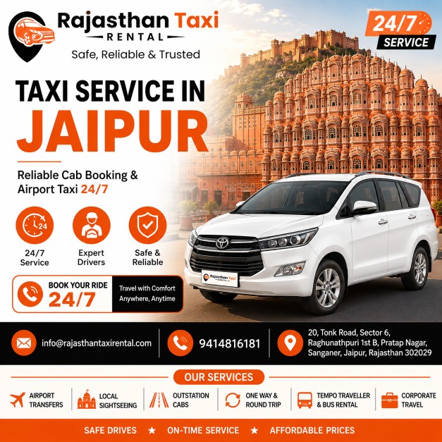 Taxi Service in Jaipur | Book a Reliable Cab Online, Anytime