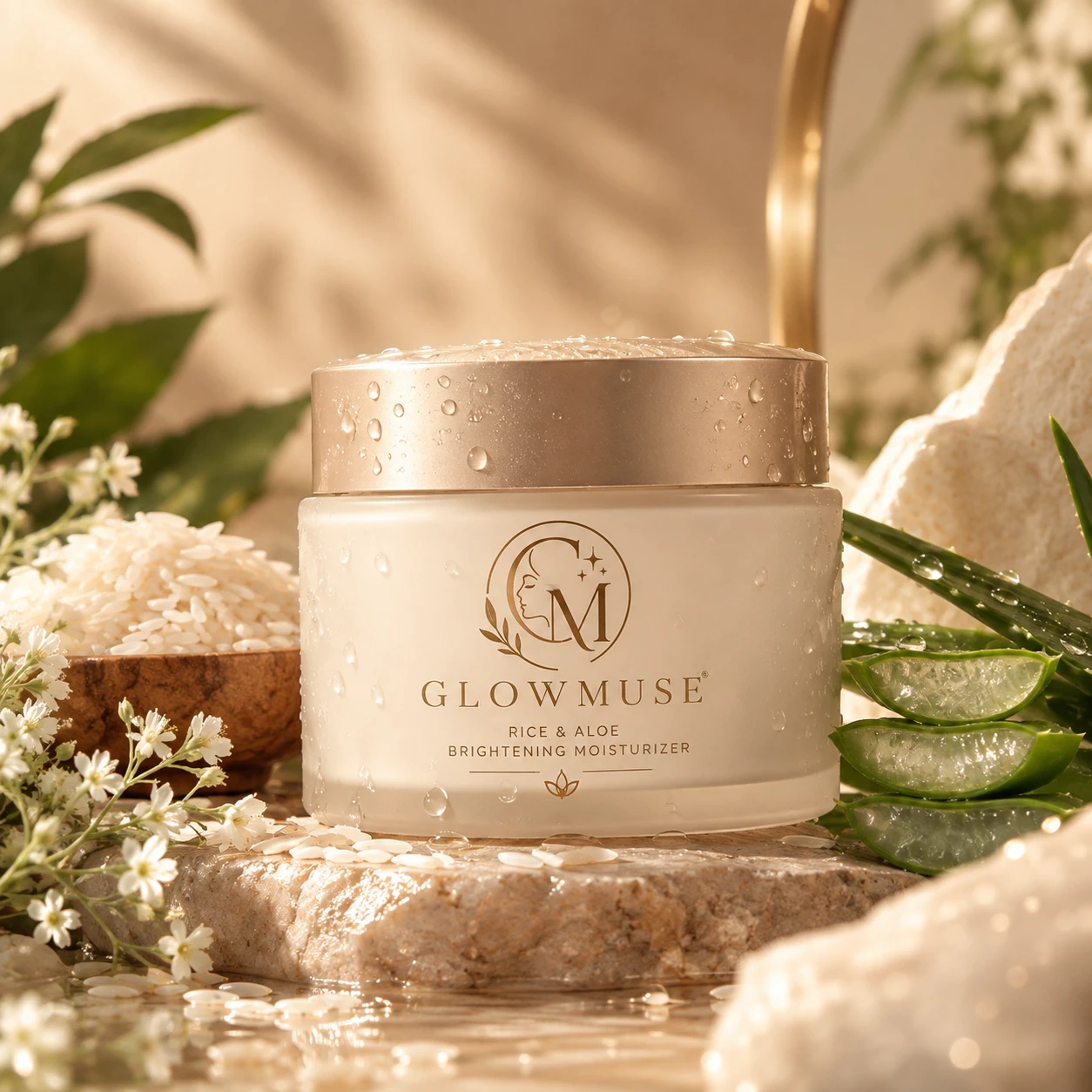 GlowMuse Hydration Duo – Rice Toner & Brightening Moisturizer