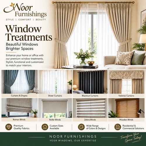 Premium Window Treatments in Hyderabad | Curtains & Blinds