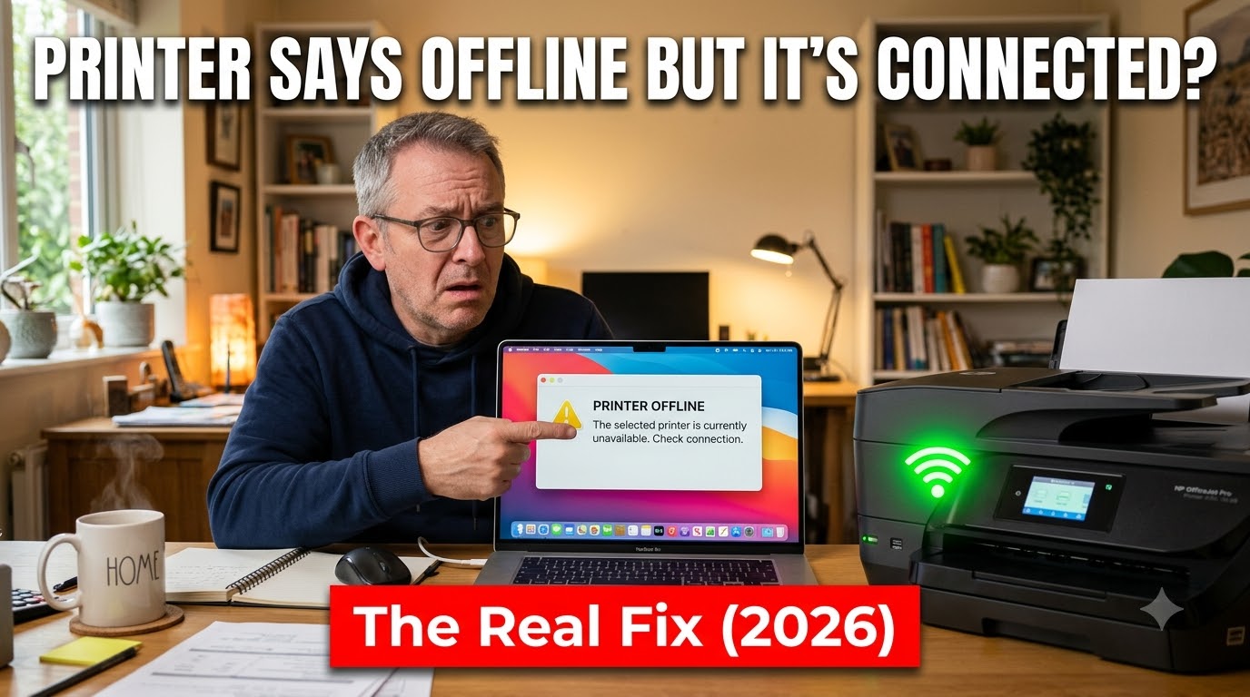 Printer Says Offline But Is Connected — Real Fix (2026)