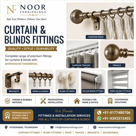Quality Curtain & Blinds Fittings in Hyderabad
