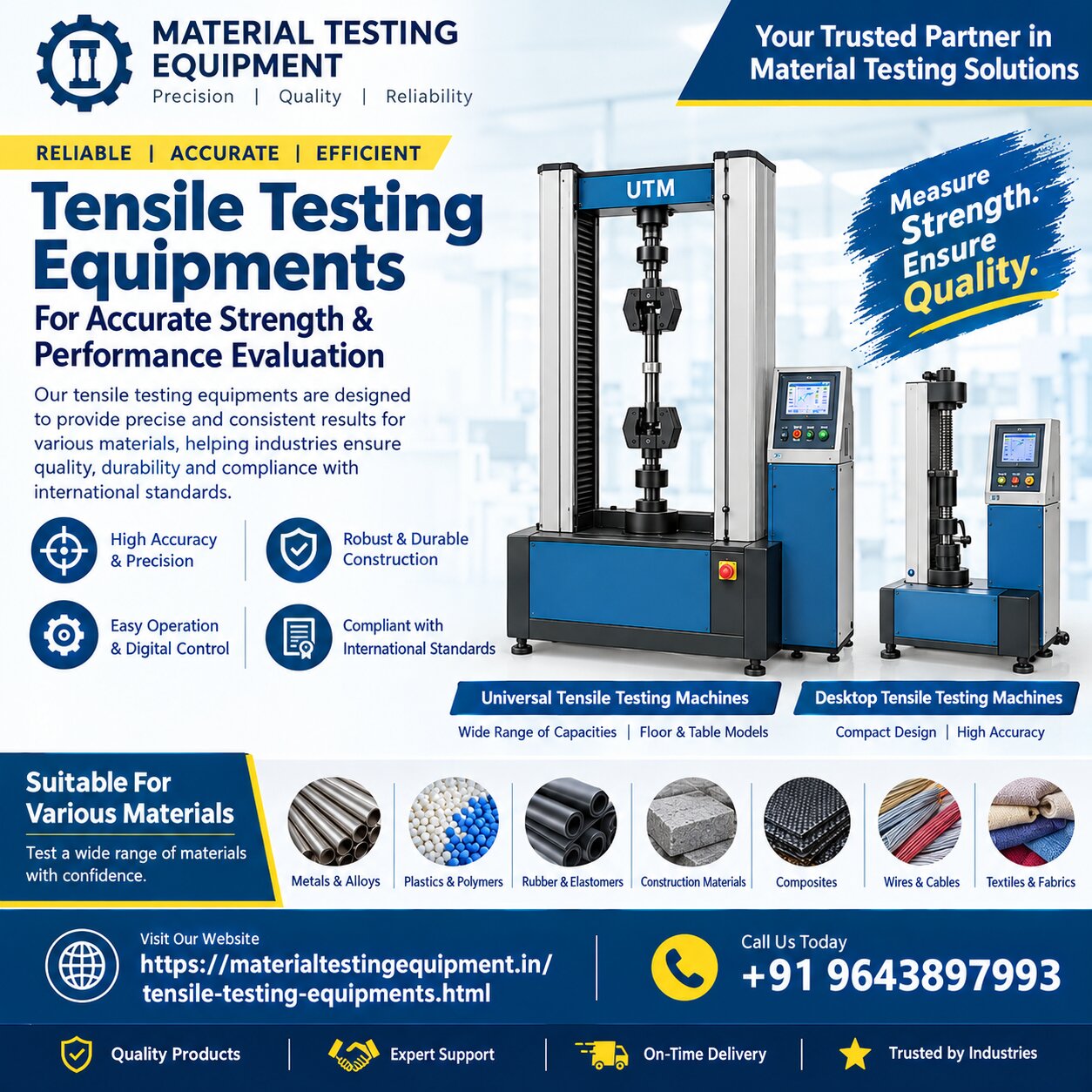 Tensile Testing Equipment Manufacturer in Delhi