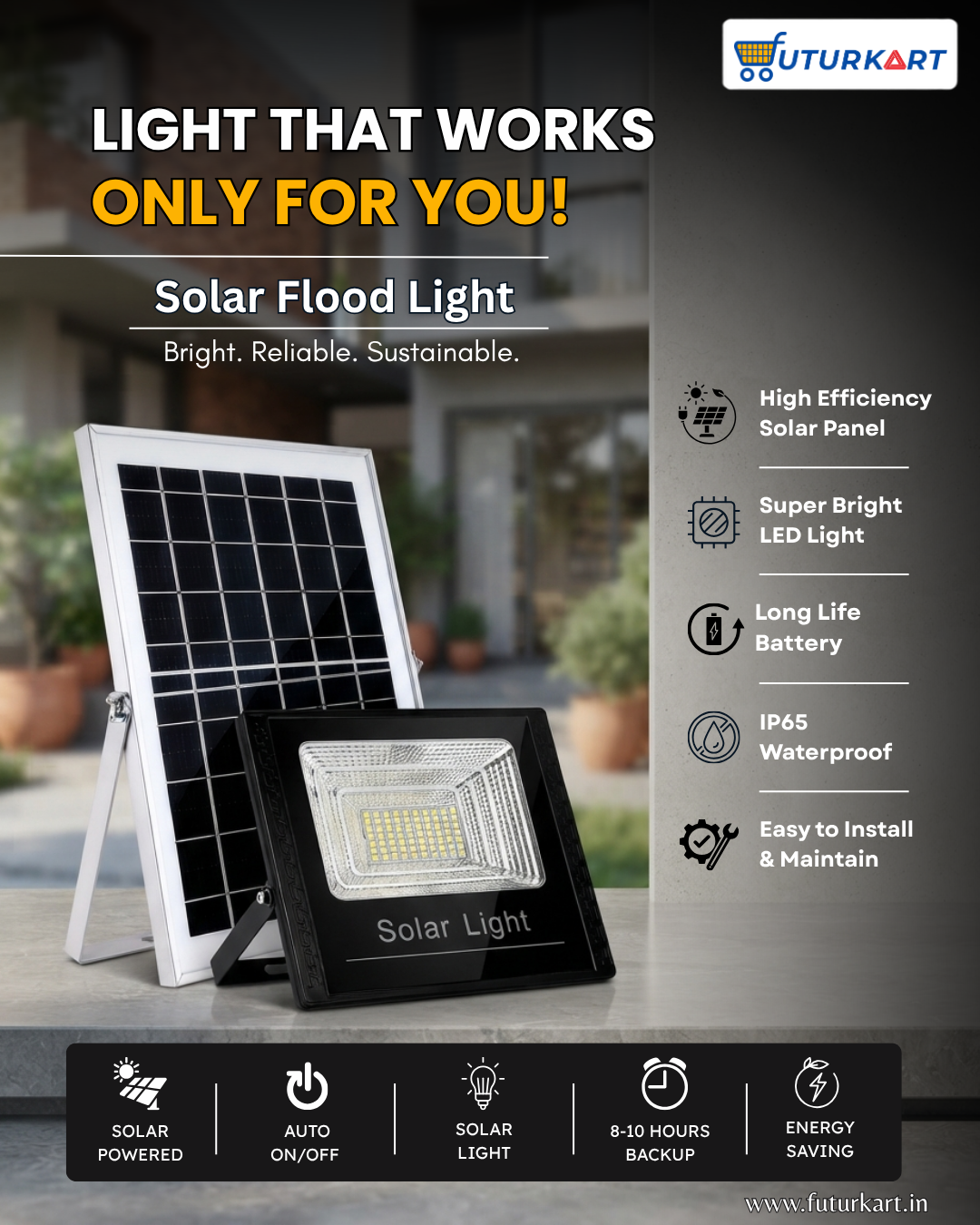 Solar flood light in india | Futurkart