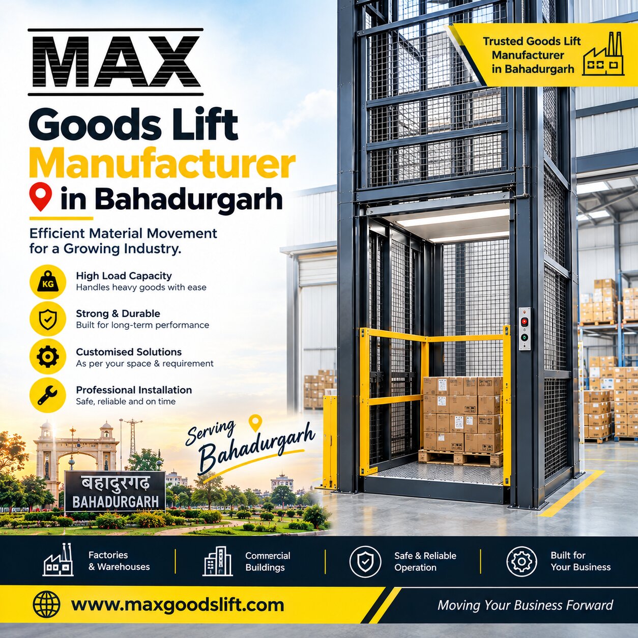 Modern Vertical Material Transportation Solutions in Bahadurgarh