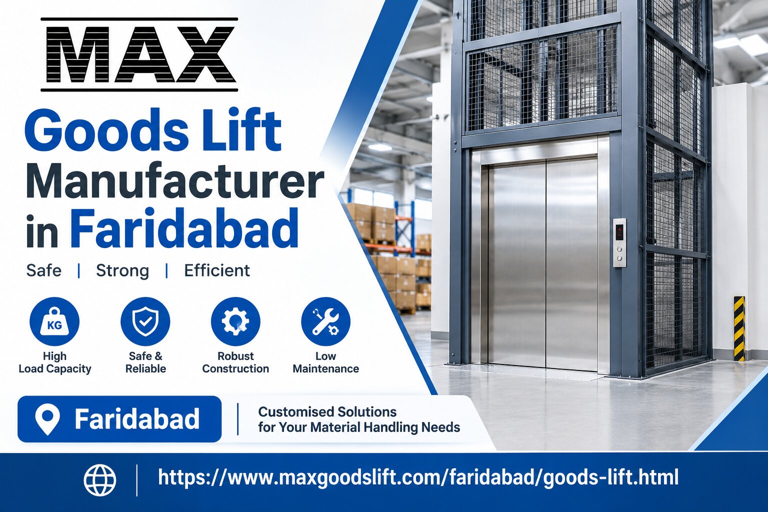 Goods Lift for Efficient Industrial Operations in IMT Faridabad