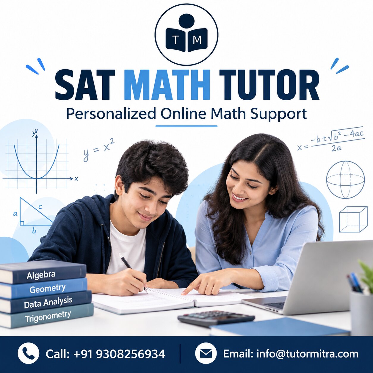 Expert SAT Math Tutor for 1-on-1 Online Tutoring | TutorMitra