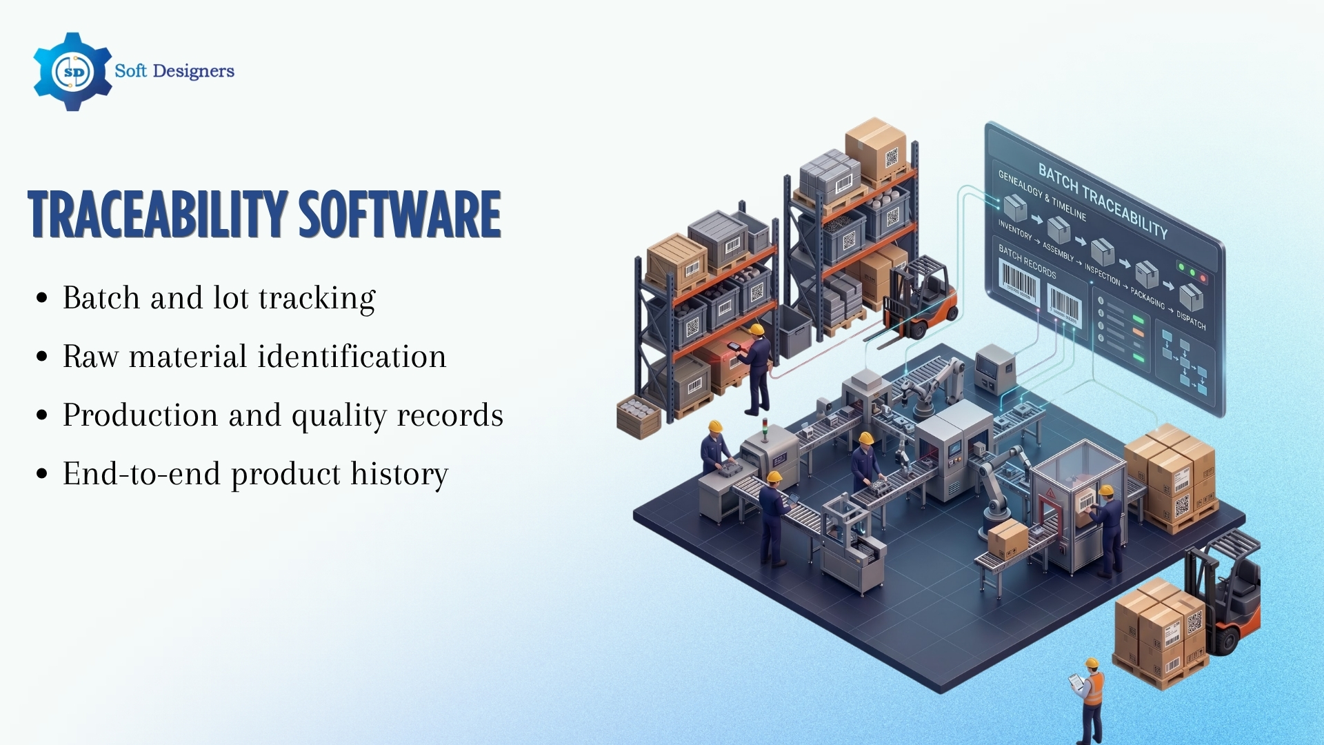 Traceability software for manufacturing