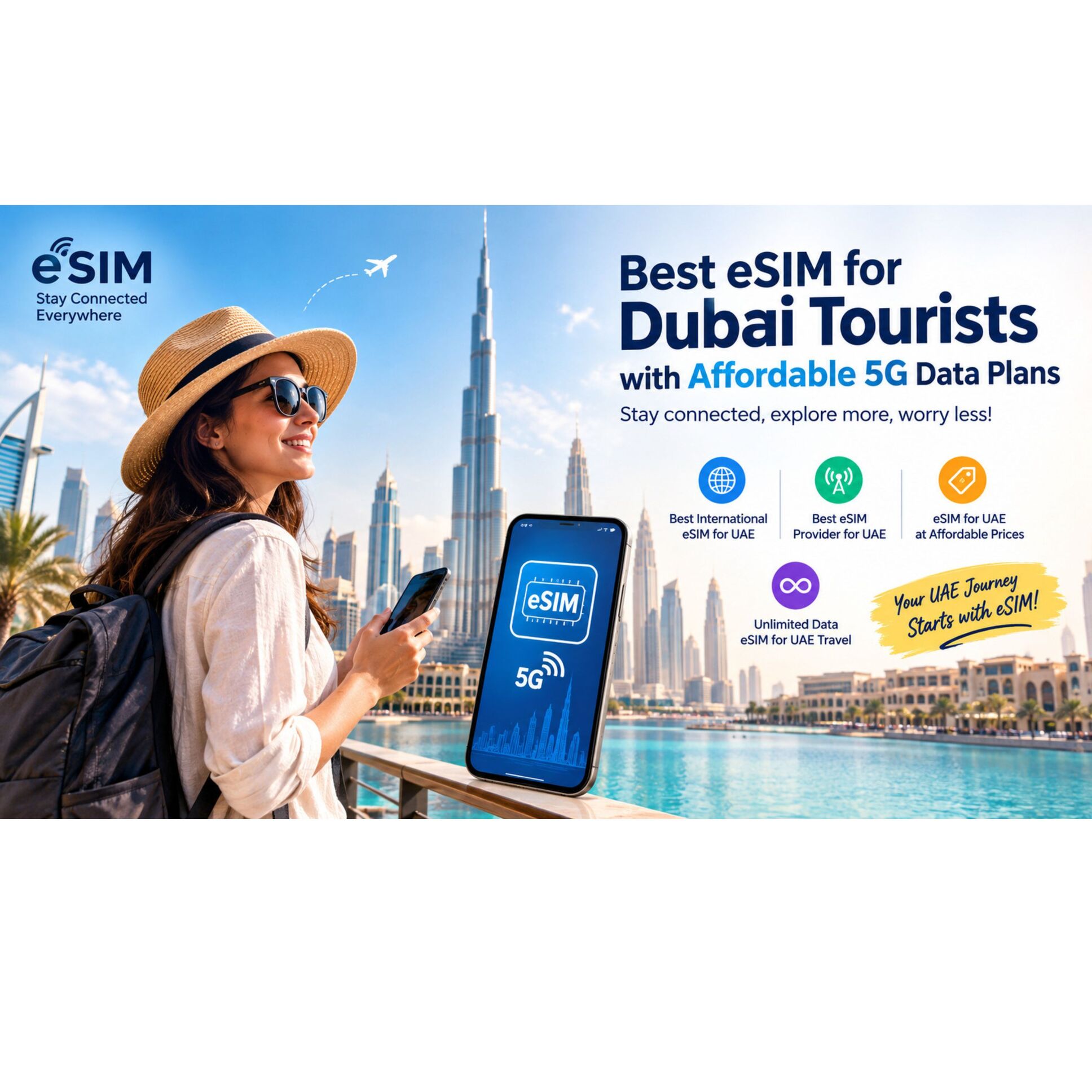 Cheap 5G Unlimited UAE eSIM for Travelers
