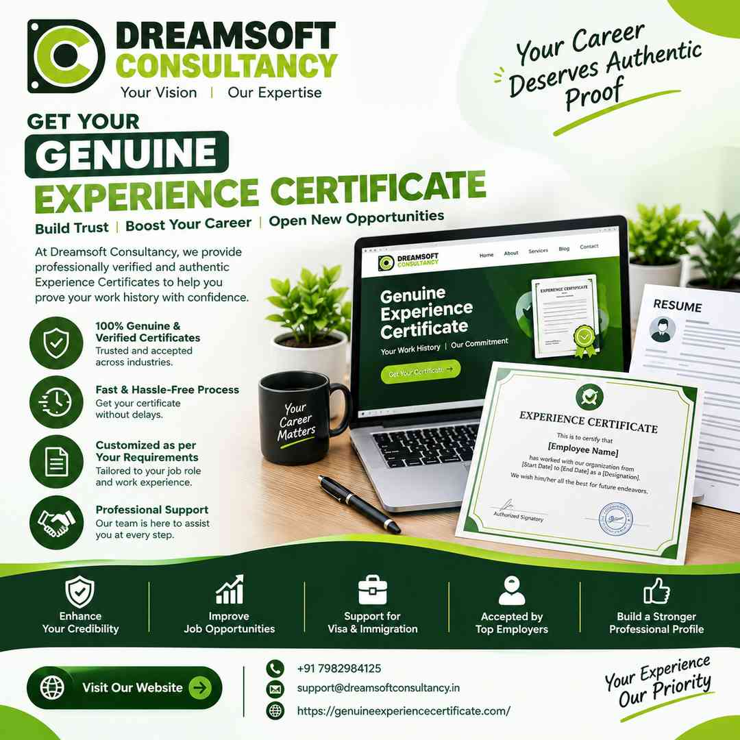 Professional Experience Certificate & Employment Record Support