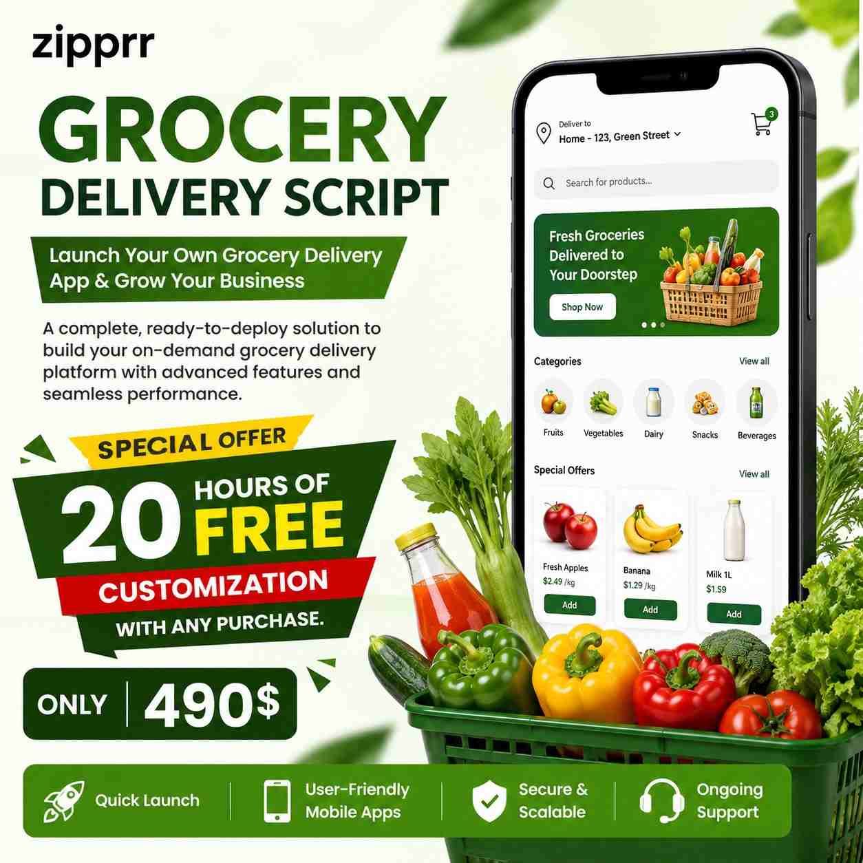 Can Local Grocery Stores Go Online with Zipprr for $490?